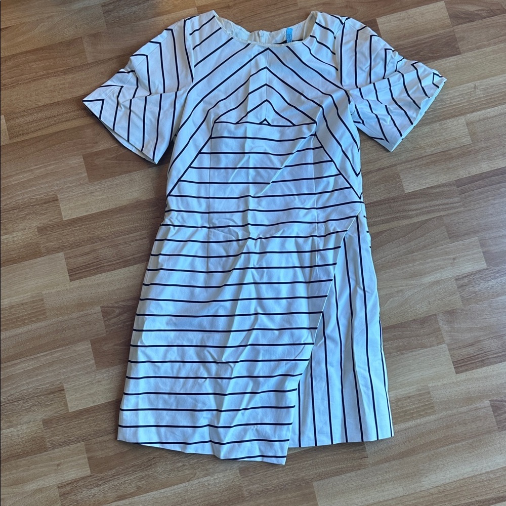 Karen Millen Navy and White Striped Dress